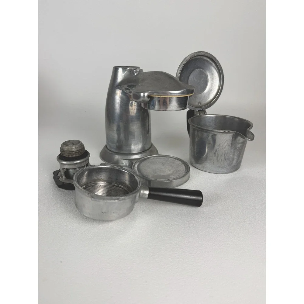 Vintage Vesuviana Stovetop Espresso Coffee Maker Made In Italy, Complete Set.